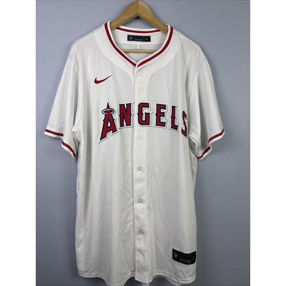 California Angels Anaheim White Nike Baseball Jersey Size XL NWOT